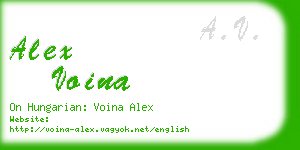 alex voina business card
